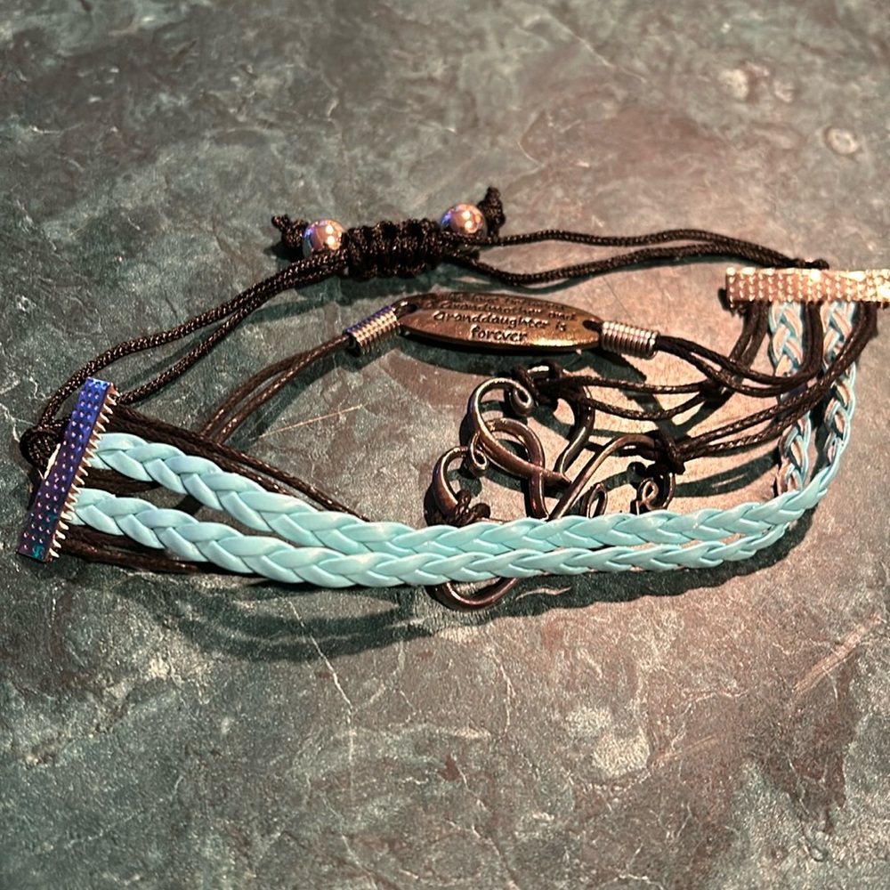 Adjustable Grandmother Granddaughter love bracelet